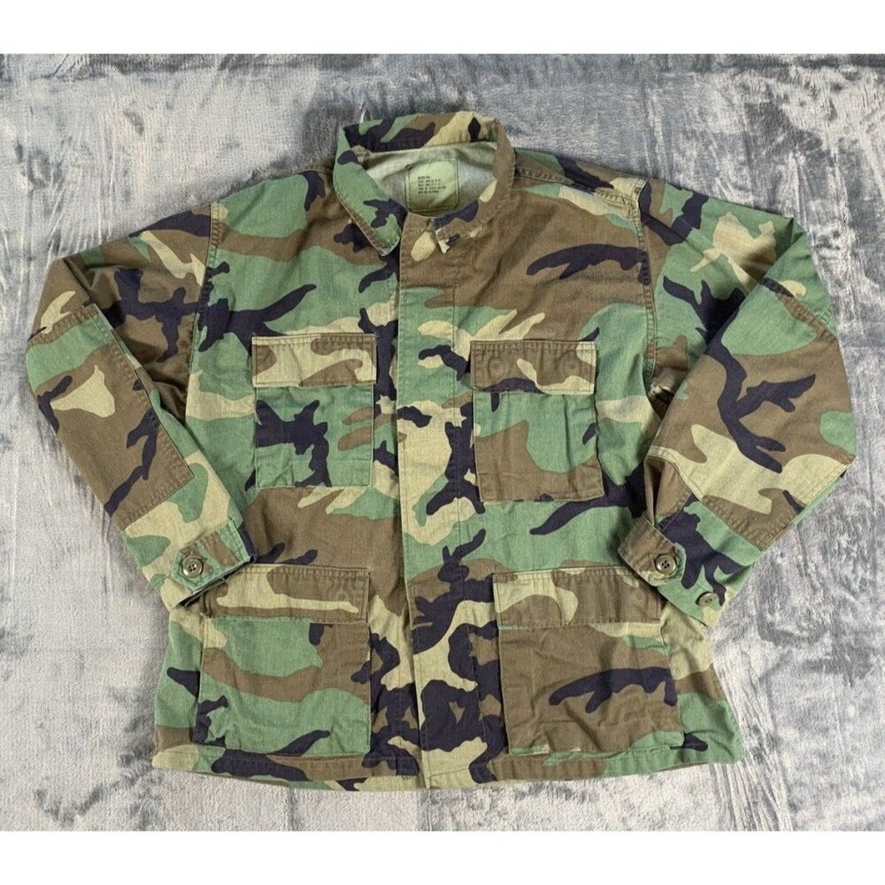 Army Combat Coat Size M DLA100-86-C-0631 Woodland Camouflage Pattern
